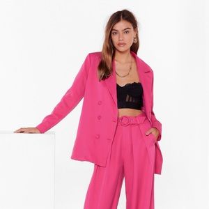 NWT Nasty Gal Oversized Pink Blazer